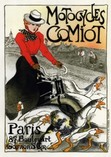 Motocycles Comiot (Advertising Poster), 1899. Artist: Steinlen, Théophile Alexandre (1859-1923)