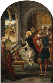 Saint Dominic Resurrects a Boy, 1493-1499. Artist: Berruguete, Pedro (1450-1503)