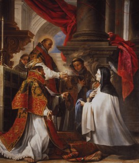 The Communion of Saint Theresa, 1670. Artist: Cabezalero, Juan Martín (1634-1673)