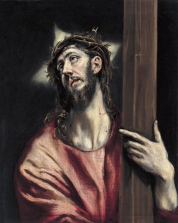Christ with the Cross, ca. 1587-1596. Artist: El Greco, Dominico (1541-1614)