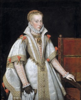 Portrait of Anna of Austria (1549?1580), Queen consort of Spain, 1616. Artist: González y Serrano, Bartolomé (1564-1627)