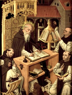 Saint Jerome in the scriptorium, ca 1485. Artist: Master of Monasterio de Santa María del Parral (active ca. 1500)