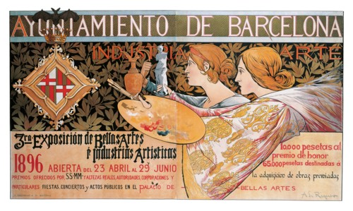 Exposición de Bellas Artes é Industrias Artísticas, 1896. Artist: Riquer Inglada, Alejandro de (1856-1920)