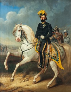 Portrait of the King Charles XV of Sweden (1826-1872), Mid of the 19th cen.. Artist: Kiörboe, Carl Fredrik (1799-1876)