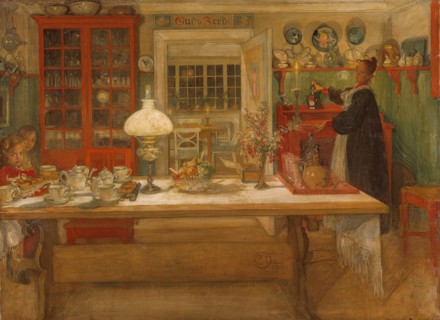 Getting Ready for a Game, 1901. Artist: Larsson, Carl (1853-1919)