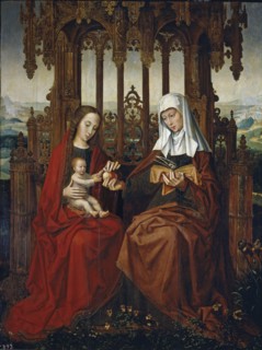 The Virgin and Child with Saint Anne, ca 1528. Artist: Benson, Ambrosius (1495-1550)