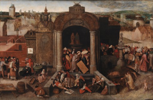 Christ Driving the Traders from the Temple, after 1569. Artist: Bruegel (Brueghel), Pieter, the Elder (ca 1525-1569)