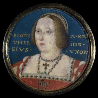 Portrait of Queen Catherine of Aragon (1485-1536), c. 1525. Artist: Horenbout (Hornebolte), Lucas (1490/95-1544)