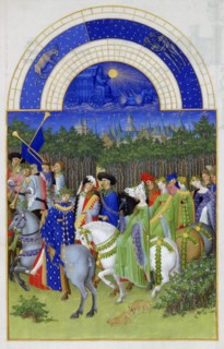 May (Les Très Riches Heures du duc de Berry), 1412-1416. Artist: Limbourg brothers (active 1385-1416)