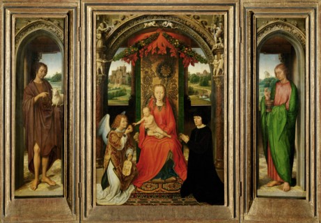 Small Triptych of St. John the Baptist, c. 1490. Artist: Memling, Hans (1433/40-1494)