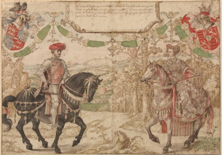 Count Jan (Johann) IV of Nassau and His Wife Maria, Countess of Loon and Heinsberg, ca 1530. Artist: Orley, Bernaert, van (1488-1541)