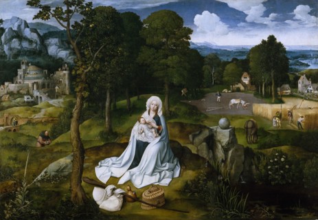 Rest on the Flight into Egypt, 1518-1520. Artist: Patinir, Joachim (ca. 1480-1524)