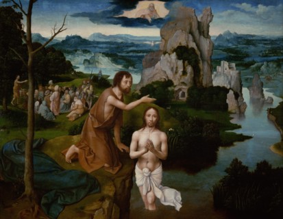 The Baptism of Christ, ca 1515. Artist: Patinir, Joachim (ca. 1480-1524)