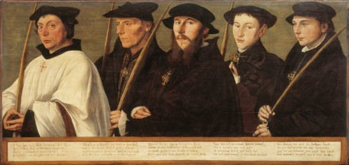 Five Members of the Utrecht Brotherhood of Jerusalem Pilgrims, ca 1541. Artist: Scorel, Jan, van (1495-1562)