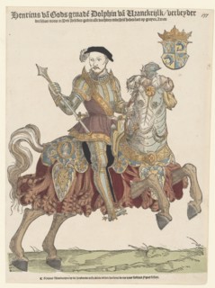 Portrait of King Henry II of France on horseback, 1542-1543. Artist: Anthonisz., Cornelis (1499-1553)
