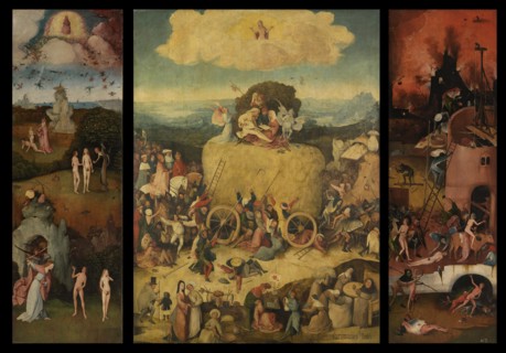 The Haywain (Triptych), c. 1516. Artist: Bosch, Hieronymus (c. 1450-1516)