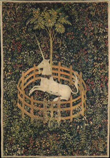 The Unicorn in Captivity, c. 1500. Artist: Master of the Hunt of the Unicorn (active End of 15th cen.)