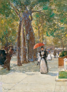 Fifth Avenue at Washington Square, New York, 1891. Artist: Hassam, Childe (1859-1935)