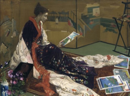Caprice in Purple and Gold: The Golden Screen, 1864. Artist: Whistler, James Abbott McNeill (1834-1903)