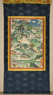 A scene from the life of Milarepa (Thangka), Late 18th cent.. Artist: Tibetan culture