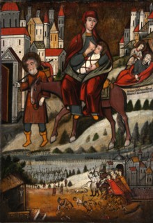 The Flight into Egypt, Early 17th cen.. Artist: Russian icon
