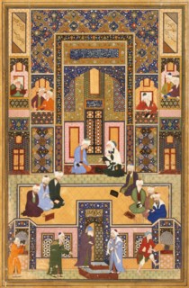 The Meeting of the Theologians, 1537-1550. Artist: Abd Allah Musawwir (active Mid of 16th cen.)
