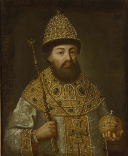 Portrait of the Tsar Alexis I Mikhailovich of Russia (1629-1676), ca 1675. Artist: Anonymous
