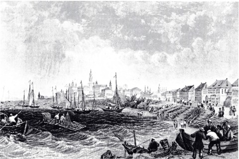View of Kostroma, ca 1835. Artist: Anonymous