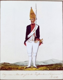 Grenadier of the Regiment Zöge von Manteuffel, 1762. Artist: Anonymous