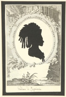 Silhouette portrait of Natalia Kirillovna Zagryazyskaya née Razumovskaya (1747-1837), 1777-1782. Artist: Anonymous