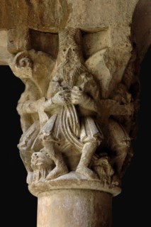 Detail of a capital in the cloister Sant Pere de Galligants, 12th century. Artist: Anonymous