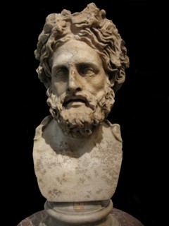 Asclepius, god of medicine and healing. (Roman copy of Greek statue by Phyromachos), 2th century BC. Artist: Art of Ancient Rome, Classical sculpture
