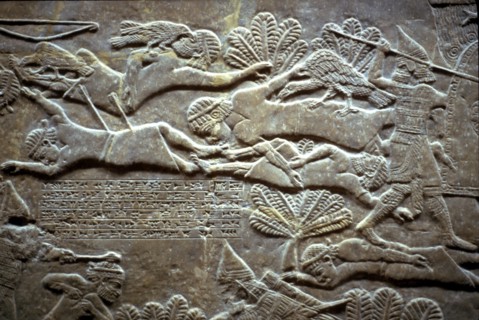 Ashurbanipal at the Battle of Til-Tuba, 650-620 BC. Artist: Assyrian Art