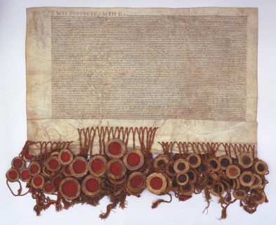 The Union of Lublin, 1569. Artist: Historical Document