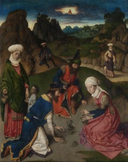 The Last Supper altarpiece: The Gathering of Manna (right wing), 1464-1468. Artist: Bouts, Dirk (1410/20-1475)