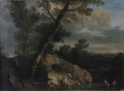 Sea landscape with robbers. Artist: Rosa, Salvatore (1615-1673)