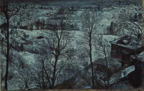 Winter landscape, 1917. Artist: Brodsky, Isaak Izrailevich (1884-1939)