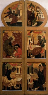 The Holy Gates (The Royal Doors), Late 16th cen.. Artist: Russian icon
