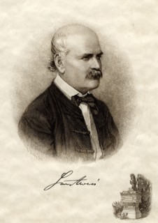 Portrait of Ignaz Philipp Semmelweis (1818-1865). Artist: Doby, Jenö Eugen (1834-1907)