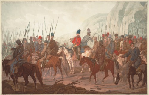 March of Ural Cossacks through Bohemia in July 1799, 1800. Artist: Hess, Carl Adolph Heinrich (1769-1849)