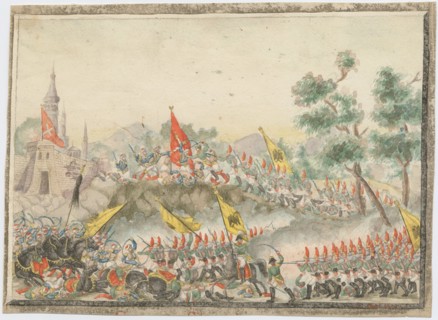 Russian army captured Izmail fortress in 1790, 1829. Artist: Anonymous