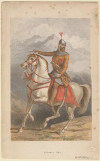 Imam Shamil (1797-1871). Artist: Dickes, William (1815-1892)