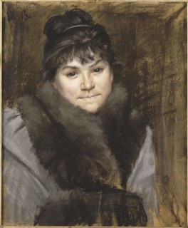 Portrait of Mme X, c. 1883-1884. Artist: Bashkirtseva, Maria Konstantinovna (1860-1884)