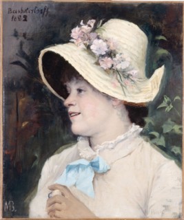 Parisian woman (Portrait of Irma), 1882. Artist: Bashkirtseva, Maria Konstantinovna (1860-1884)