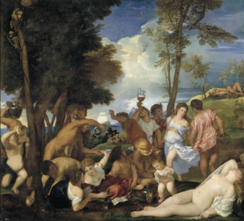 The Bacchanal of the Andrians, 1523-1526. Artist: Titian (1488-1576)
