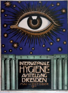 Poster for the 1911 First International Hygiene Exhibition, 1911. Artist: Stuck, Franz, Ritter von (1863-1928)