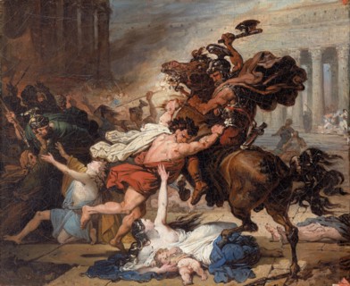 Destruction of Jerusalem by the Romans (Study), 1824. Artist: Heim, François-Joseph (1787-1865)