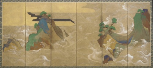 Waves at Matsushima, Early 17th cen.. Artist: Sotatsu, Tawaraya (active Early 17th cen.)