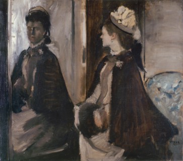 Mrs Jeantaud in the Mirror, c. 1875. Artist: Degas, Edgar (1834-1917)