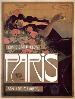 Los Cigarillos Paris, 1901. Artist: Villa, Aleardo (1865-1906)